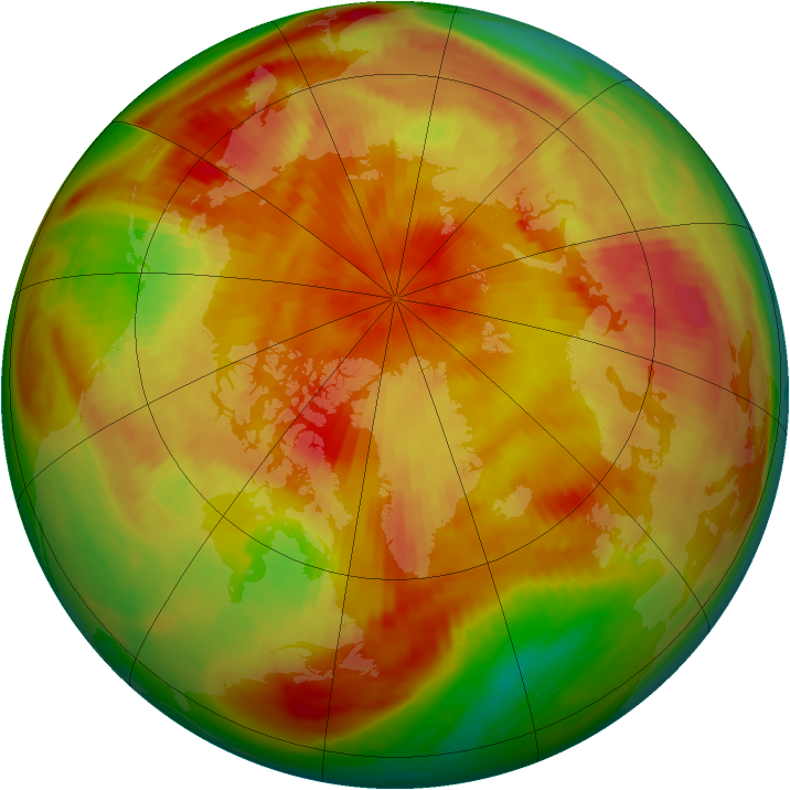 Arctic ozone map for 21 April 1979